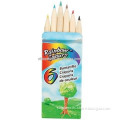 6pcs color low price mini color pencil set packing in cartoon paper box
